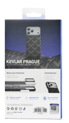 Накладка для i-Phone 17 Pro Max Keephone Kevlar Prague MagSnap коричнево-черный