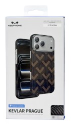 Накладка для i-Phone 17 Pro Max Keephone Kevlar Prague MagSnap коричнево-черный