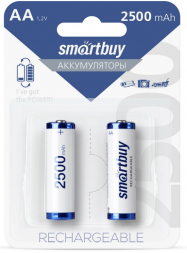Аккумулятор NiMh Smartbuy AA/2BL 2500 mAh (24/240) SBBR-2A02BL2500