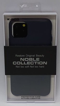  Накладка для i-Phone 11 Pro Max K-Doo Noble кожаная темно-синяя