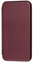 Чехол-книжка Xiaomi Pocophone X3 Fashion Case кожаная боковая бордовая