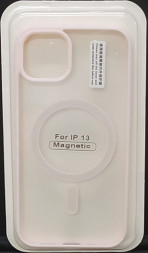 Накладка для i-Phone 13 6.1&quot; Magsafe силикон прозрачный бока розовые