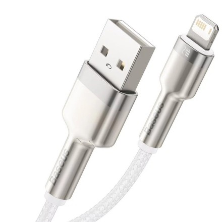  Usb Кабель-зарядка Lightning Baseus Cafule 1м (CALJK-A02) 2.4A белый