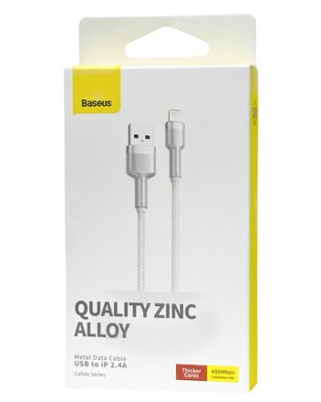  Usb Кабель-зарядка Lightning Baseus Cafule 1м (CALJK-A02) 2.4A белый