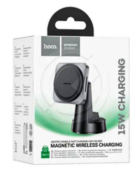 Держатель c беспроводной зарядкой на торпеду Hoco HW16 15W черный