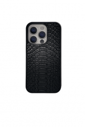 Накладка для i-Phone 14 Pro Keephone Python под кожу черный
