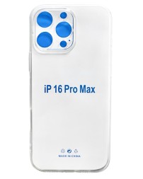 Чехол-накладка силикон i-Phone 16 Pro Max 6.9&quot; прозрачный 1.5мм тех.пак