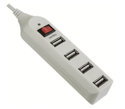 USB-HUB Perfeo 4 Port, (PF-HYD-6001H) белый