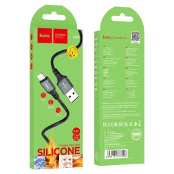 Usb Кабель-зарядка Lightning Hoco X86 2.4A 1м черный