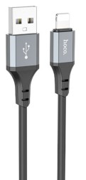 Usb Кабель-зарядка Lightning Hoco X86 2.4A 1м черный