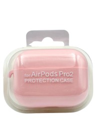 Силиконовый чехол для AirPods Pro 2 c карабином розовый