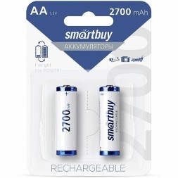 Аккумулятор NiMh Smartbuy AA/2BL 2700 mAh (24/240) (SBBR-2A02BL2700)