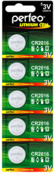 Perfeo CR2016/5BL Lithium Cell