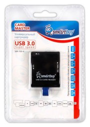 Картридер USB3.0 MicroSD/SD/MMC/MS/M2/TF/xD Smartbuy 700 черный (SBR-700-K)