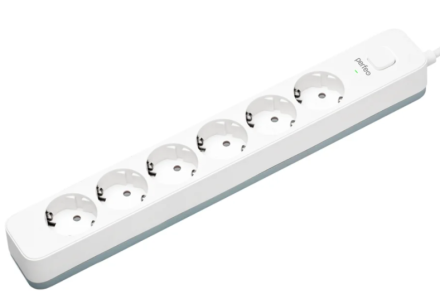  Perfeo сетевой фильтр &quot;POWER STREAM&quot;, 2500W, 1,5м, 6 розеток, белый.