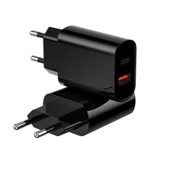 Сетевое зар. устр. WIWU Quick 1USB/1C 20W Wi-U002 черное