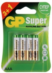 Батарейка алкалиновая GP Super AAA/LR03/BL4