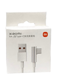 Usb Кабель-зарядка Xiaomi Mijia L-Shaped USB на Type-C 6A 1.5м угловой белый 