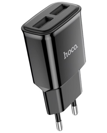  Сетевое зар. устр. Hoco C88A 2USB 2.4A черное