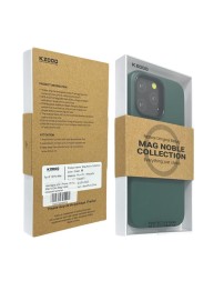 Накладка для i-Phone 15 Pro Max K-Doo Mag Noble кожаная зеленая