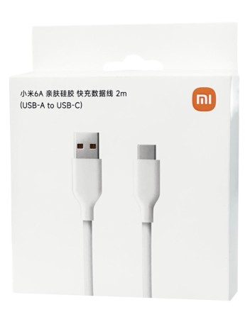  Usb Кабель-зарядка Xiaomi USB на Type-C 6A 2м BHR9161CN белый