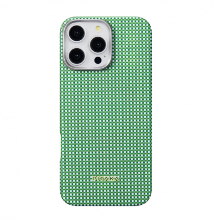  Накладка для i-Phone 16 Pro 6.3&quot; Pitaka Ultra Slim case зеленая (Forest green)