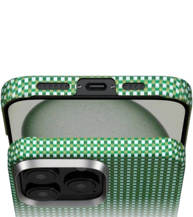  Накладка для i-Phone 16 Pro 6.3&quot; Pitaka Ultra Slim case зеленая (Forest green)