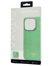 Накладка для i-Phone 16 Pro 6.3&quot; Pitaka Ultra Slim case зеленая (Forest green)