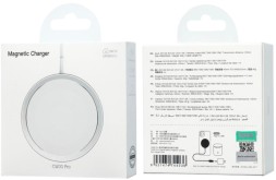 Беспроводное заряд. устр. магнитное Hoco CW30 Pro 15W серебристое