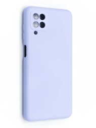Накладка для Samsung Galaxy A12 Silicone cover без логотипа сиреневая