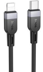 Usb Кабель-зарядка Type-C на Lightning Hoco X109 27W 3м силиконовый черный