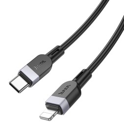 Usb Кабель-зарядка Type-C на Lightning Hoco X109 27W 3м силиконовый черный