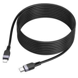 Usb Кабель-зарядка Type-C на Lightning Hoco X109 27W 3м силиконовый черный