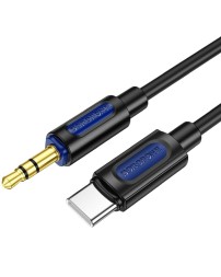 Кабель-переходник Borofone BL20 Type-C (папа) на AUX 3.5мм (папа) 1м черный