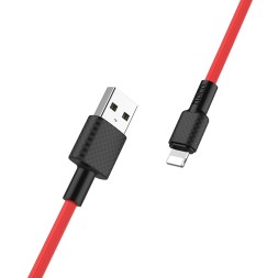 Usb Кабель-зарядка Lightning Hoco X29 Superior style 2.4A 1м в силиконовый PVC красный