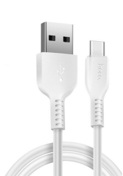 Usb Кабель-зарядка Type-C Hoco X20 Flash 2.4A 3м силиконовый белый