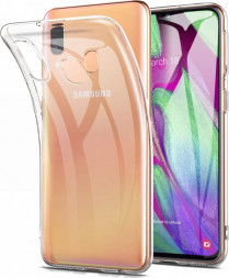 Чехол-накладка силикон 0.5мм Samsung Galaxy A40 прозрачный