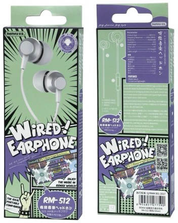  Наушники с микрофоном Remax RM-512 серебристые