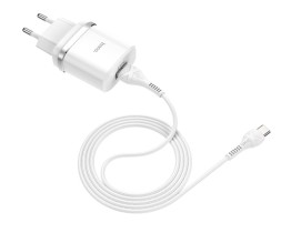 Сетевое зар. устр. Hoco C12Q с шнуром Type-C 1USB QC3.0 2.4A белое