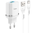  Сетевое зар. устр. Hoco C12Q с шнуром Type-C 1USB QC3.0 2.4A белое