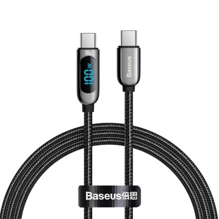  Кабель-зарядка Type-C на Type-C Baseus Display 1м (CATSK-B01) 100W черный