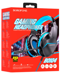 Стереонаушники Полноразмерные Borofone BO104 gaming 1.2м чёрный