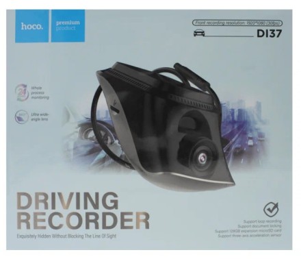  Автомобильный видеорегистратор Hoco DI37 черный