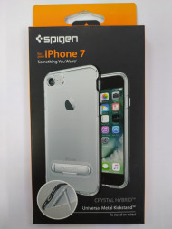 Чехол Spigen для i-Phone 7 Crystal Hybrid, черный (042CS20671)