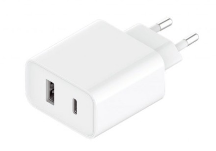  Сетевое зарядное устройство Xiaomi MI 33W Wall Charger 1USB/1USB-C 22.5W (BHR4996GL) белое