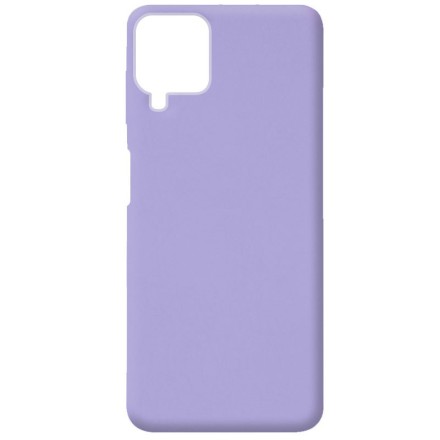  Накладка для Samsung Galaxy A12 Silicone cover без логотипа лаванда