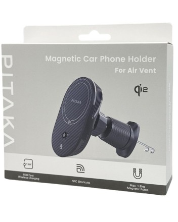  Держатель в воздуховод с беспроводной зарядкой Pitaka Magez Car Mount Pro 2 Qi2 черный