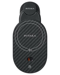 Держатель в воздуховод с беспроводной зарядкой Pitaka Magez Car Mount Pro 2 Qi2 черный