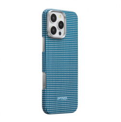 Накладка для i-Phone 16 Pro 6.3&quot; Pitaka Ultra Slim case синяя (Ocean blue)