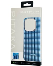 Накладка для i-Phone 16 Pro 6.3" Pitaka Ultra Slim case синяя (Ocean blue)